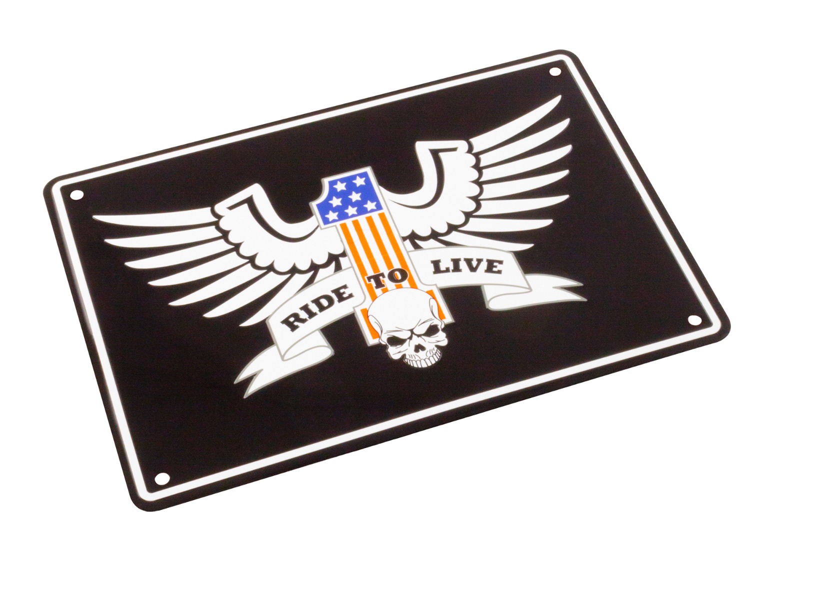 Metall Motorrad Schild Live zu fahren 20,5x29cm