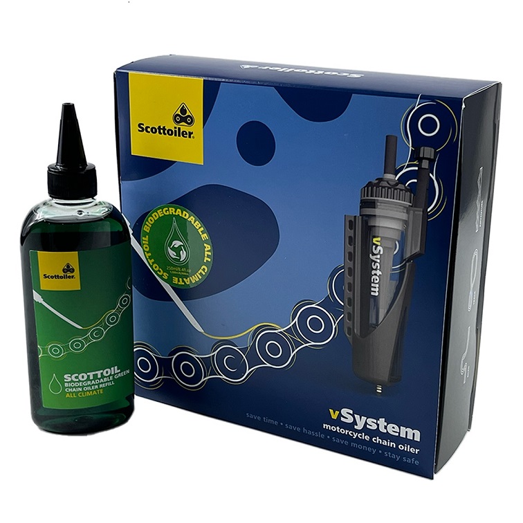 Scottoiler Bio vSystem Vakuum-Kettenschmiersystem universell zur Montage an Motorrädern