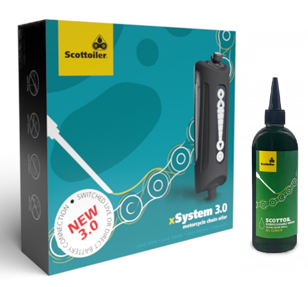 Scottoiler xSystem 3.0 Elektronisches Kettenschmiersystem universell zur Montage an Motorrädern