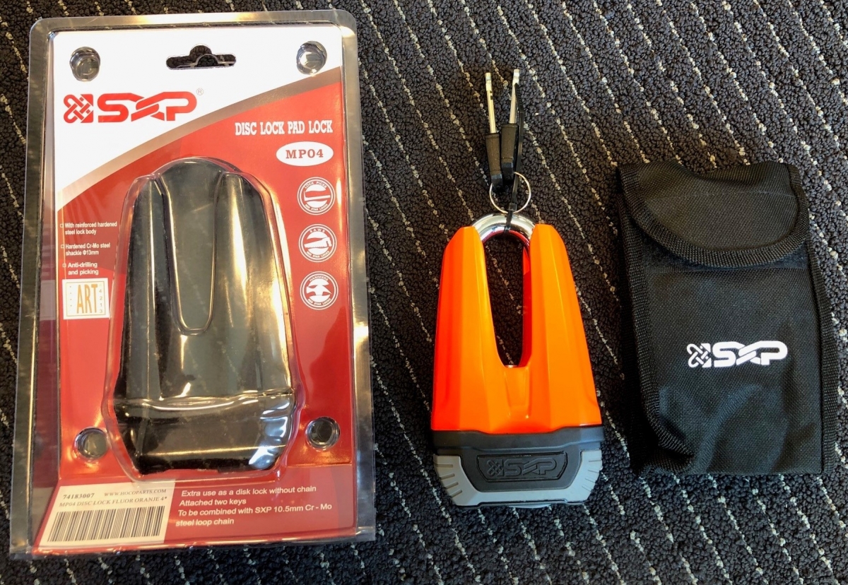 Scheibenbremsschloss SXP MP04 Compact Fluor Orange ART 4213