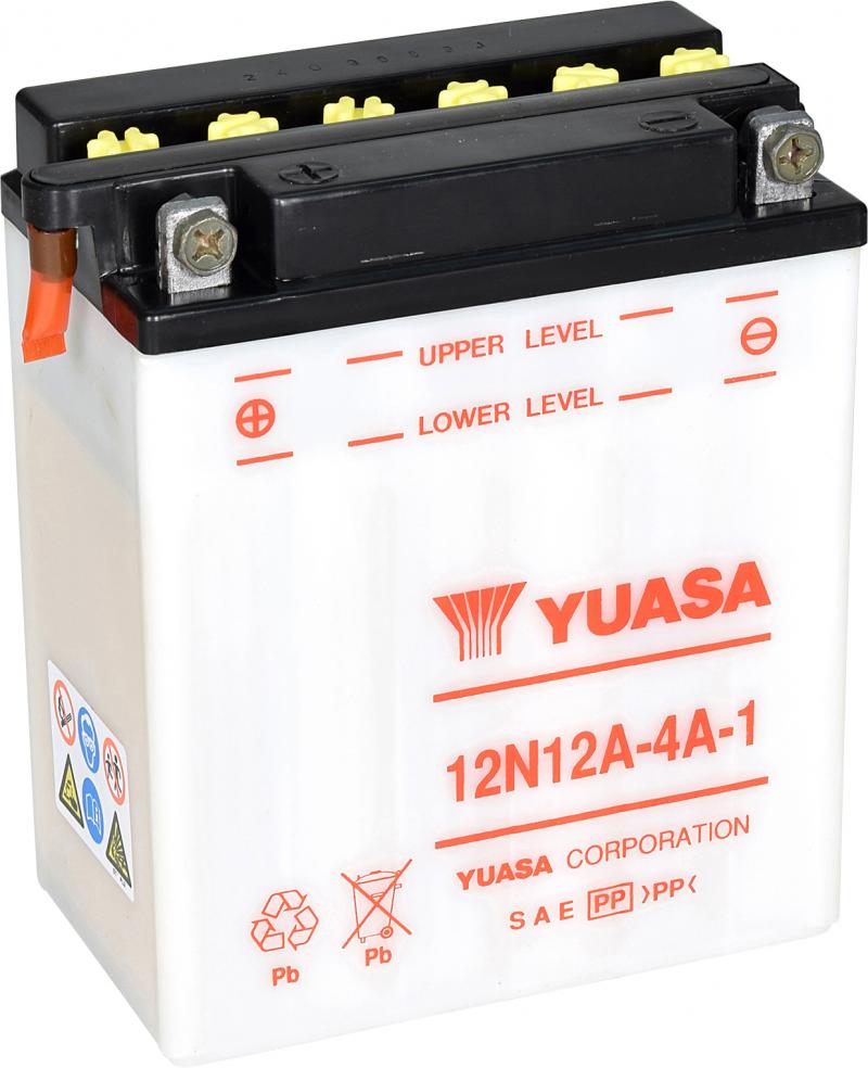 Yuasa Accu 12N12A-4A-1 motorfiets accu (zonder zuur)