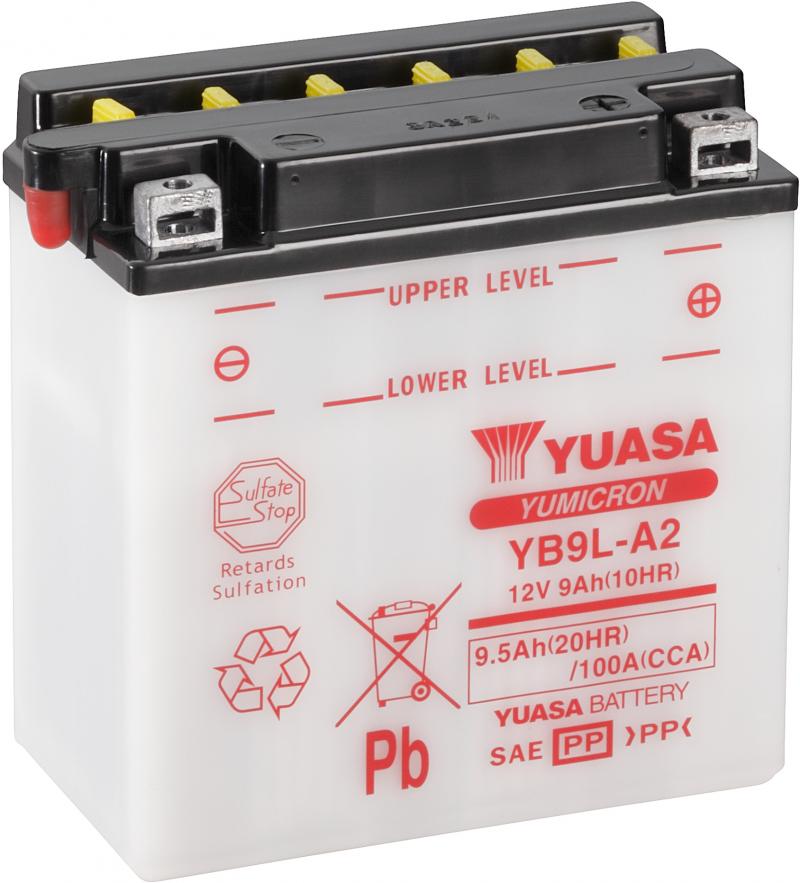 Yuasa Accu YB9L-A2 motorfiets accu (zonder zuur)