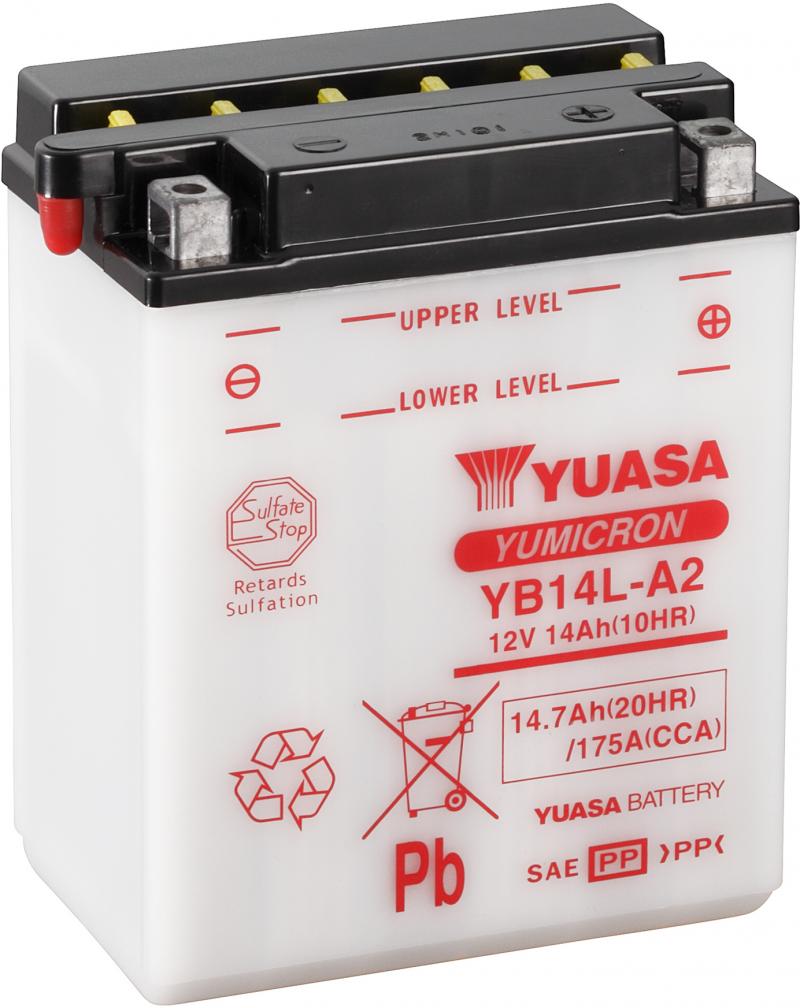 Yuasa Accu YB14L-A2 motorfiets accu (zonder zuur)