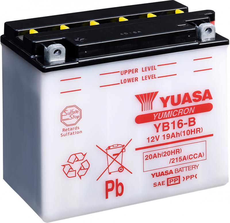 Yuasa Accu YB16-B motorfiets accu (zonder zuur)