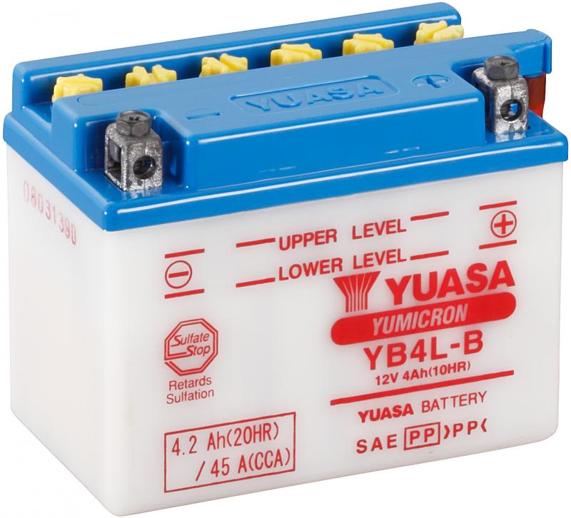 Yuasa Accu YB4L-B motorfiets accu (zonder zuur)