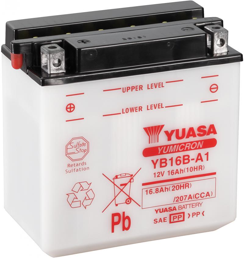 Yuasa Accu YB16B-A1 motorfiets accu (zonder zuur)