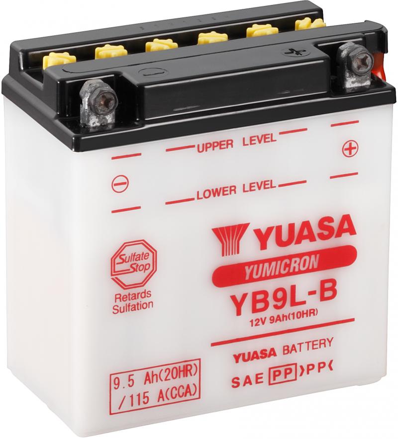 Yuasa Accu YB9L-B motorfiets accu (zonder zuur)