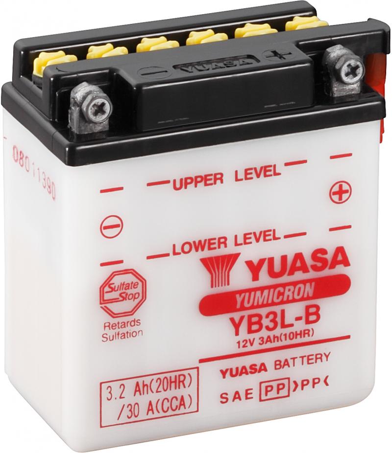 Yuasa Accu YB3L-B motorfiets accu (zonder zuur)