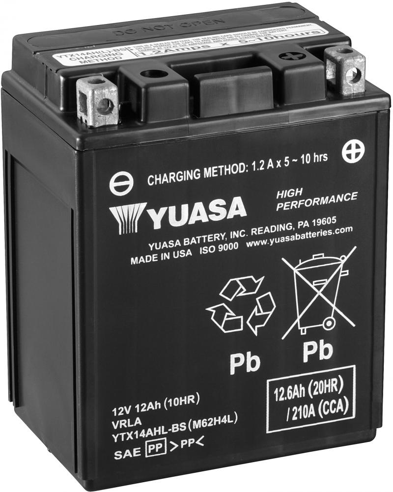 Yuasa Accu YTX14AHL-BS onderhoudsvrije motorfiets accu