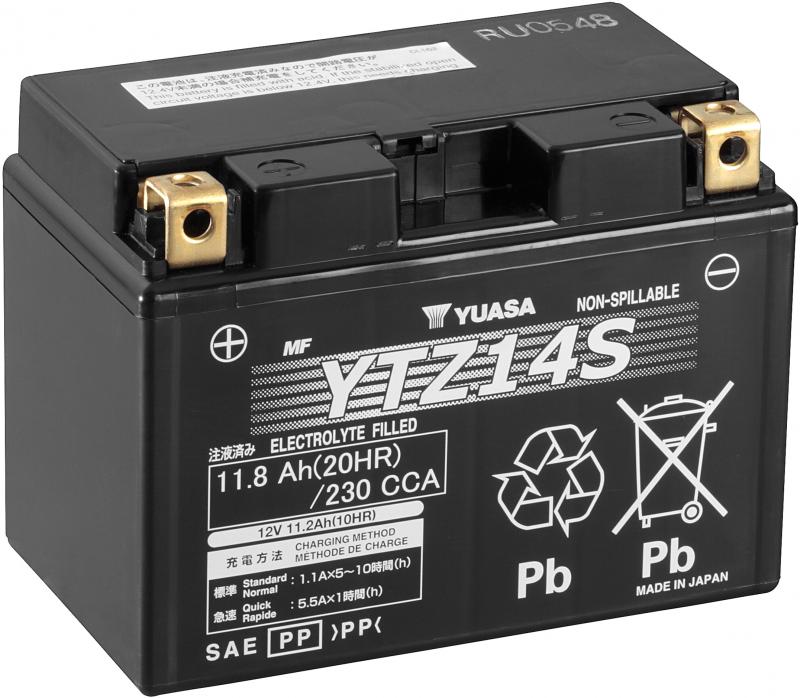 Yuasa Batterie YTZ14S Gel-Version für Motorräder