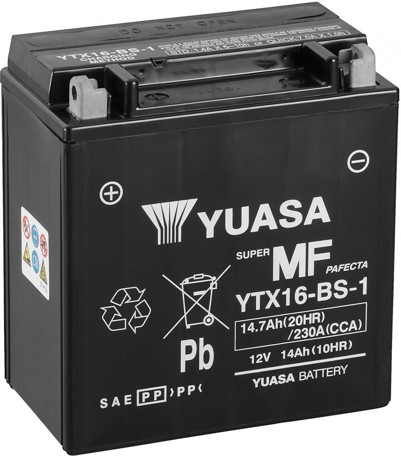 Yuasa Accu YTX16-BS-1 onderhoudsvrije motorfiets accu