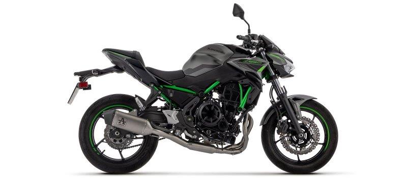 ARROW Racing Motorrad-Komplettauspuffanlage mit VELOCE Endschalldämpfer Carbon-Endkappe für Kawasaki Ninja 650 und Z650 ab 2024