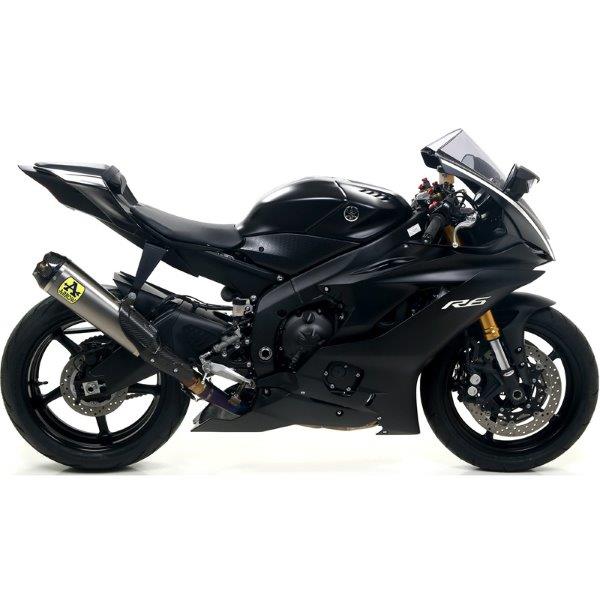 ARROW Komplette Motorradauspuffanlage aus Titan und Edelstahl WORKS COMPETITION für Yamaha YZF-R6 ab 2017